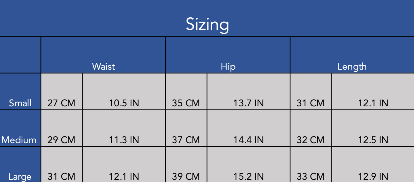 Sizing of Biker Shorts FLAT